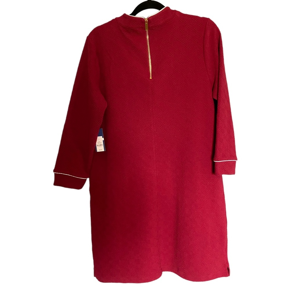 Crown & Ivy Dress Country Roads Signature Cranberry Tunic Burgundy Maroon - Picture 2 of 15